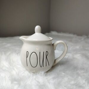 Rae Dunn "POUR" Gravy Or Creamer w/Lid Artisan Collection by Magenta,‎ Farmhouse